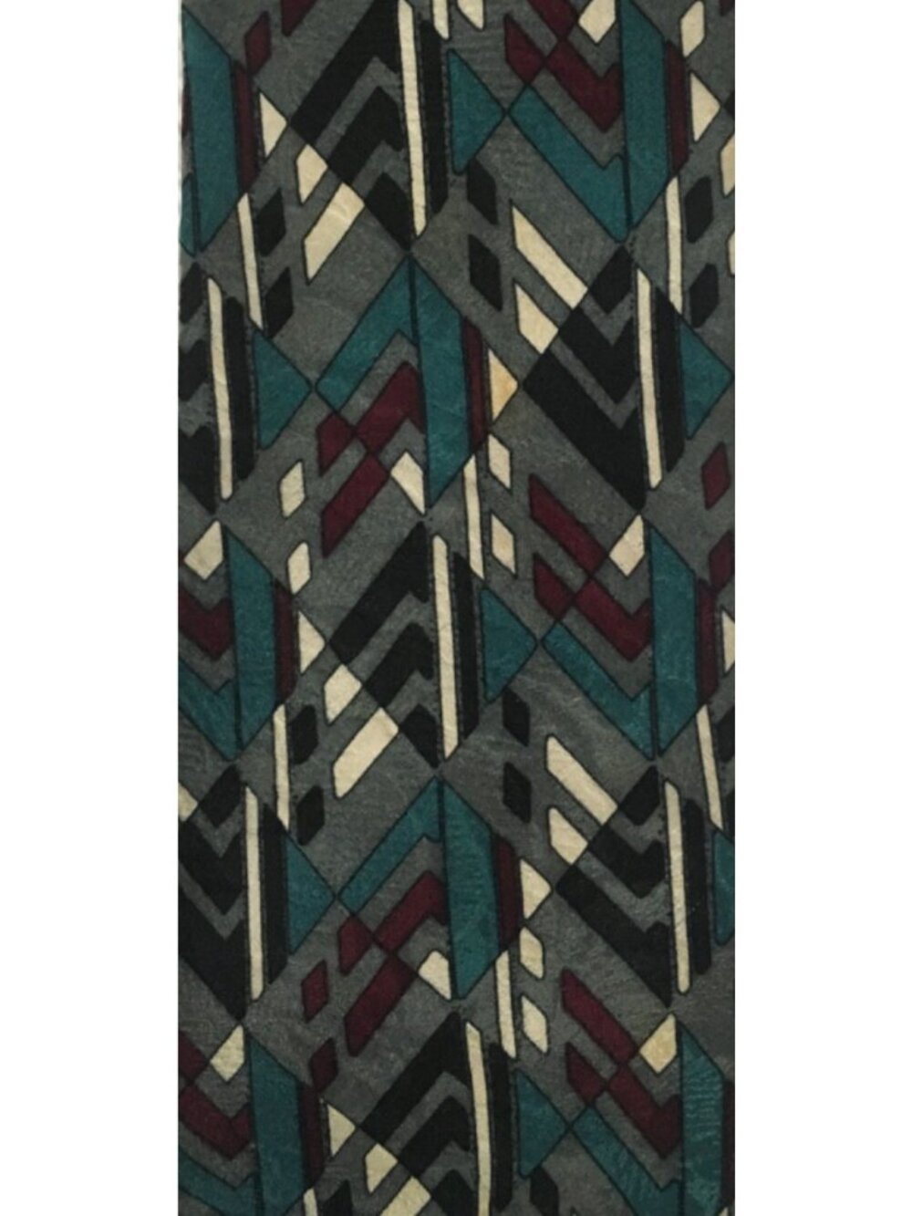 Martin Wong Tie Multi Color Abstract Geometric Pattern 3.75 in Wide 56 in Long